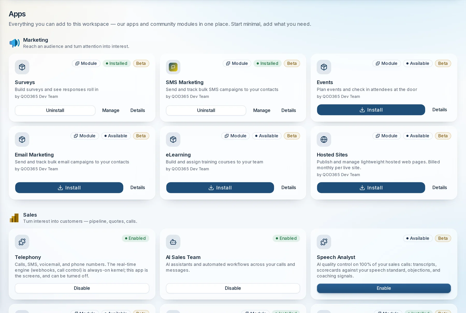 App catalogue
